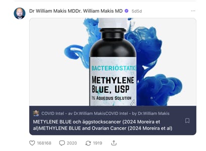 metylenbått och äggstockscancer